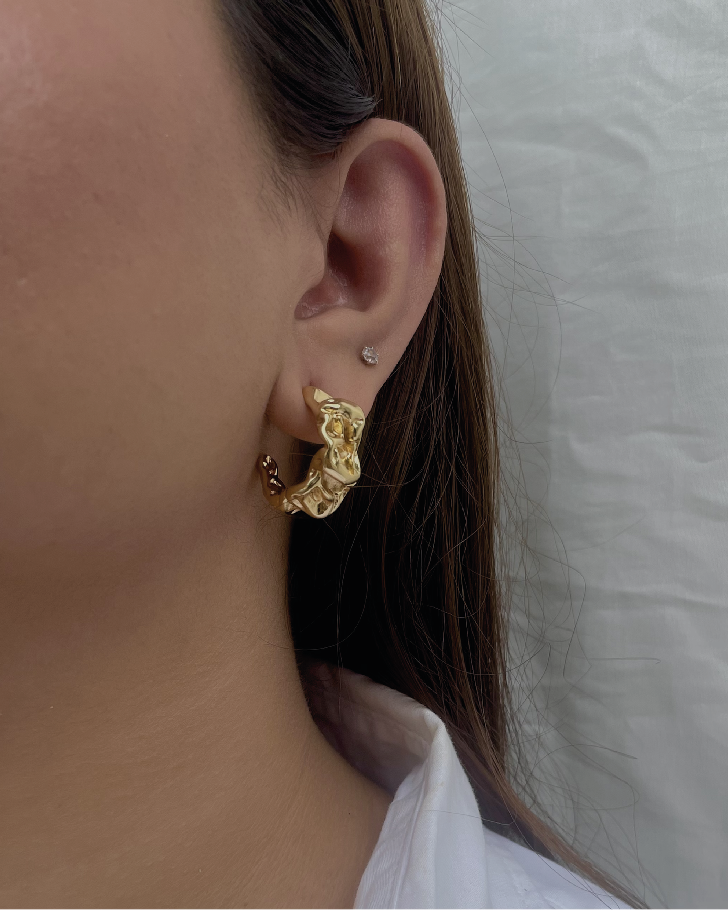 Dune Whisper Hoop Earrings