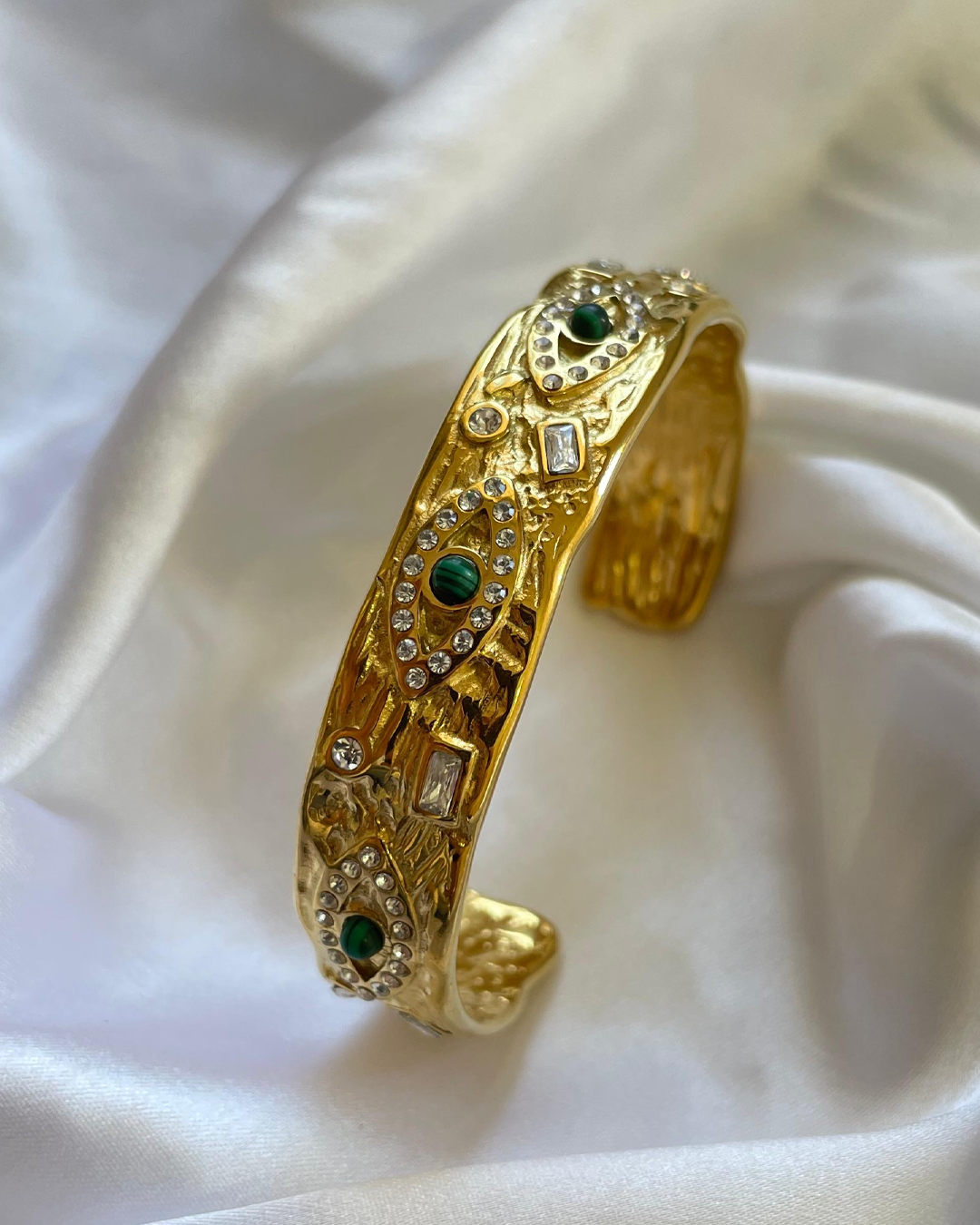Gilded Evil Eye Cuff