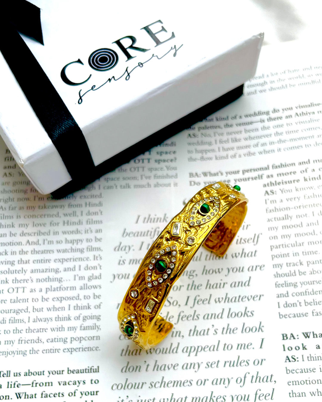 Gilded Evil Eye Cuff