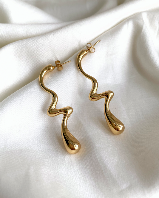 Wavy Droplets Earrings