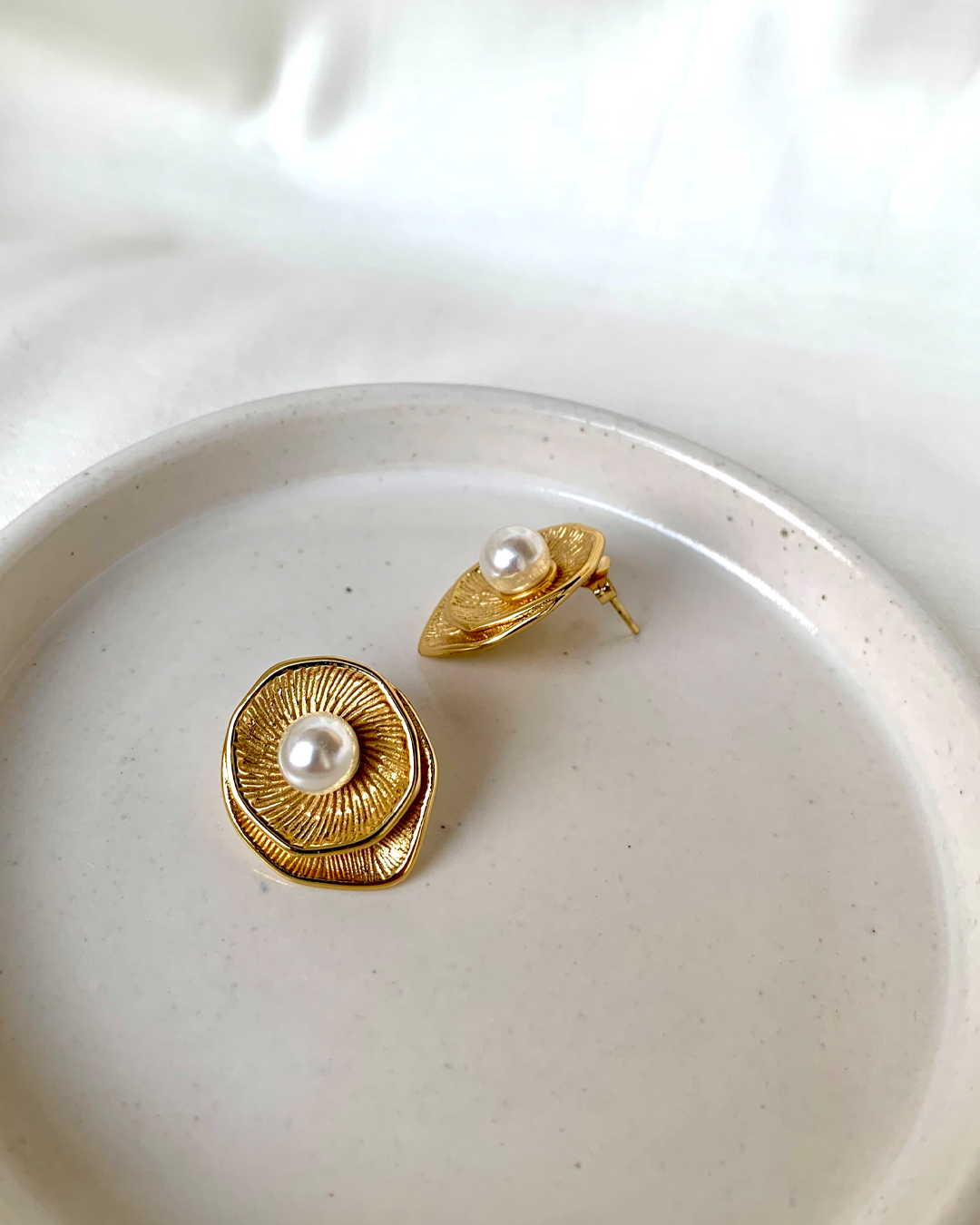 Spiral Pearl Earrings