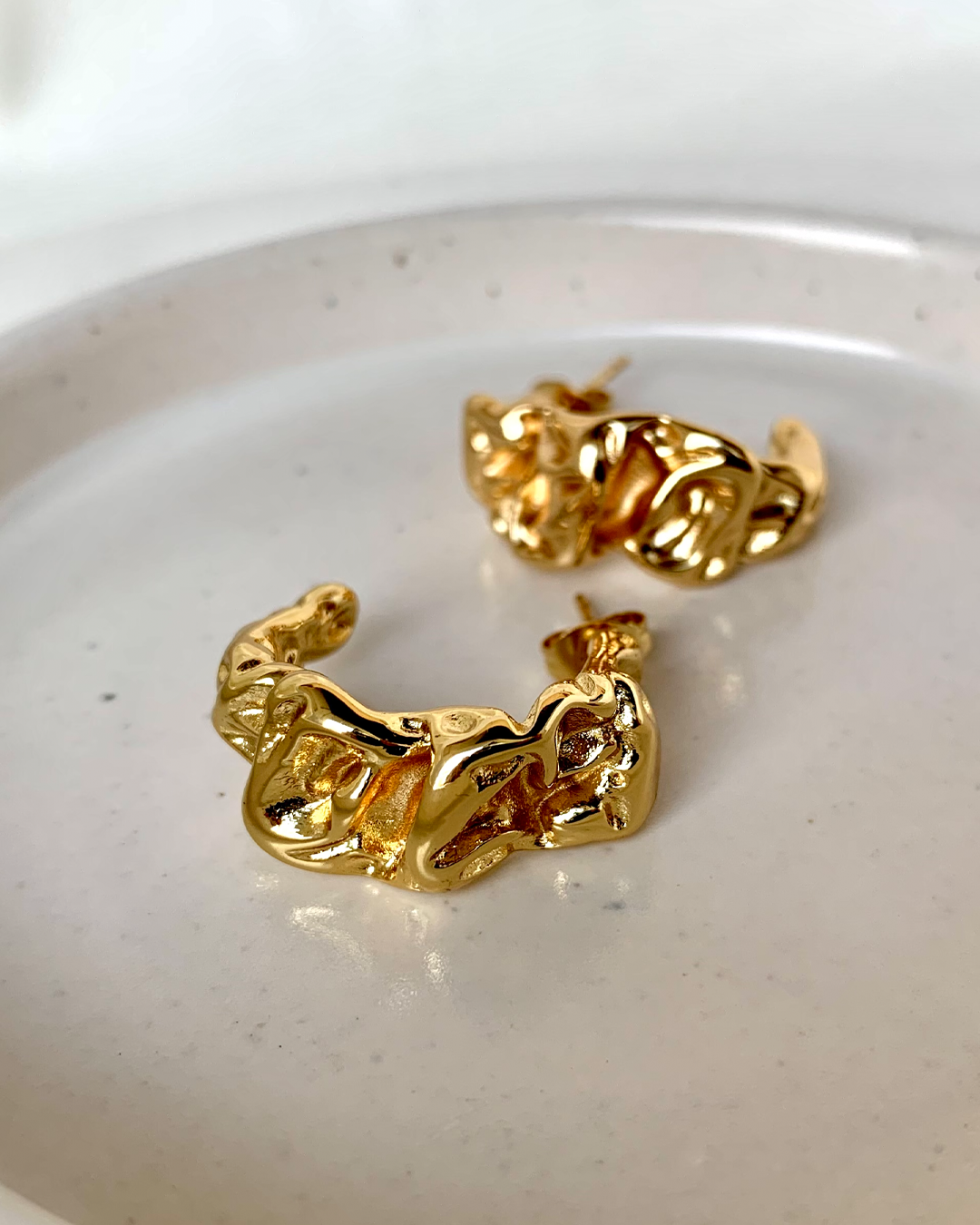 Dune Whisper Hoop Earrings