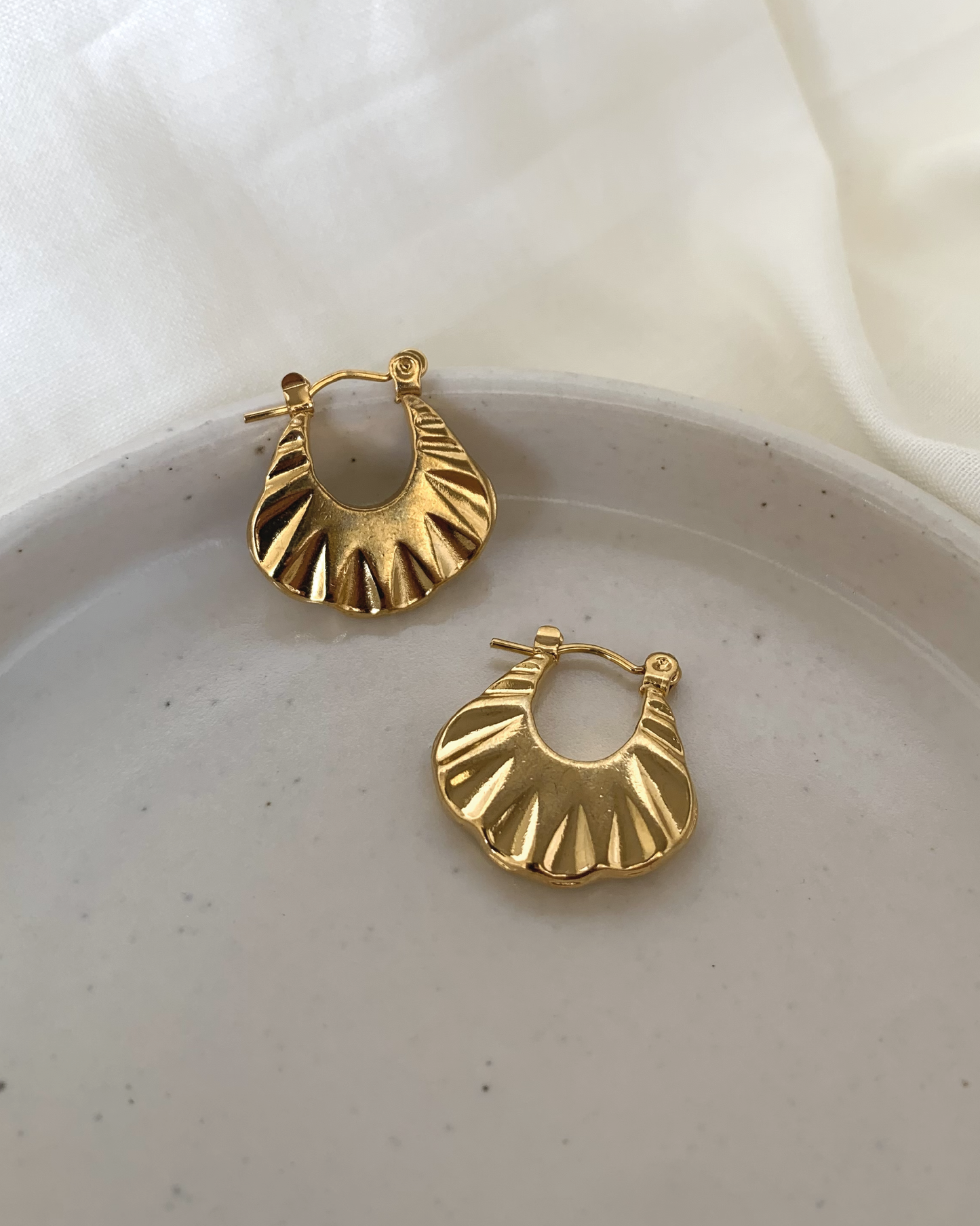 Sweet Croissant Hoop Earrings