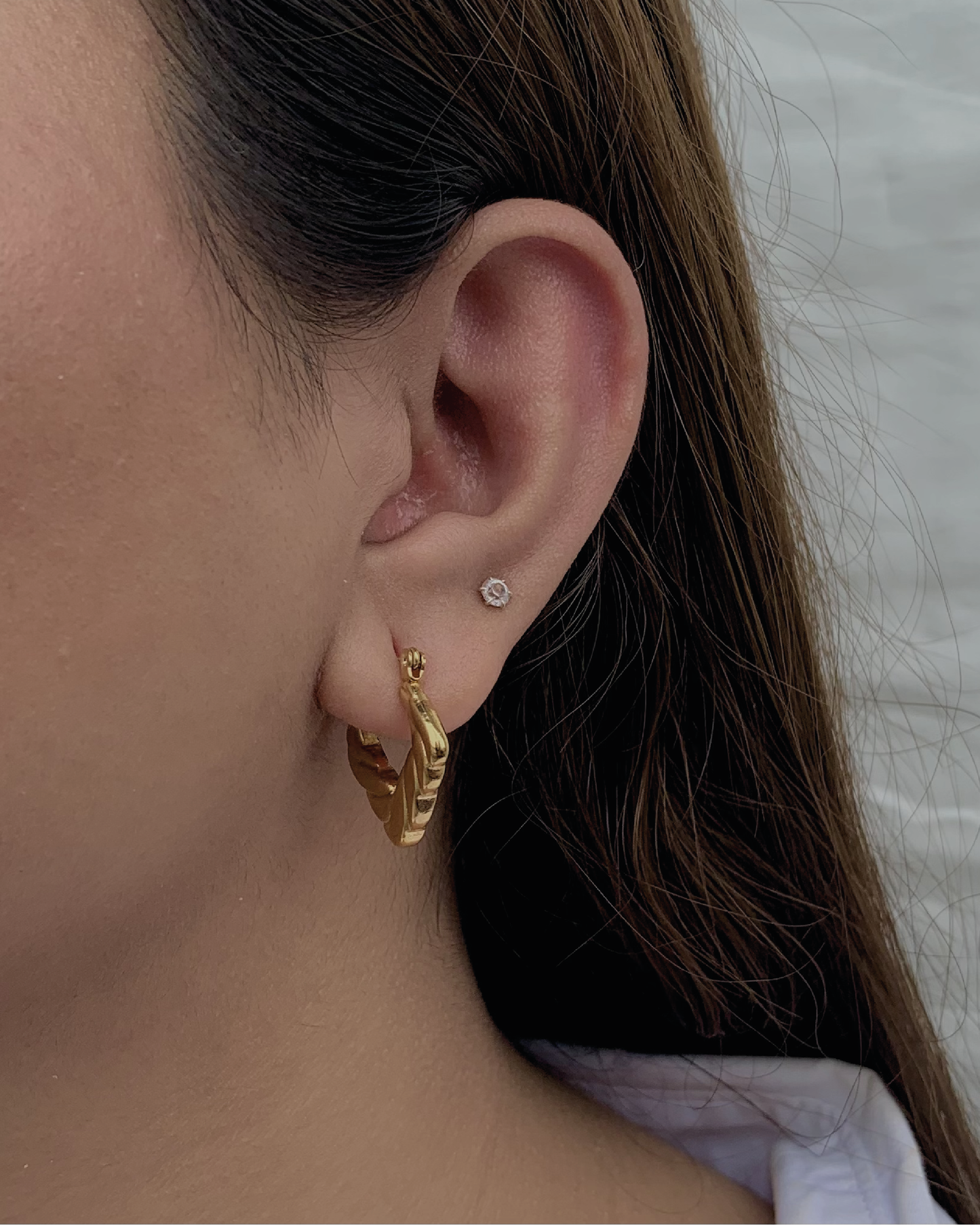Edgy Artistry Hoop Earrings
