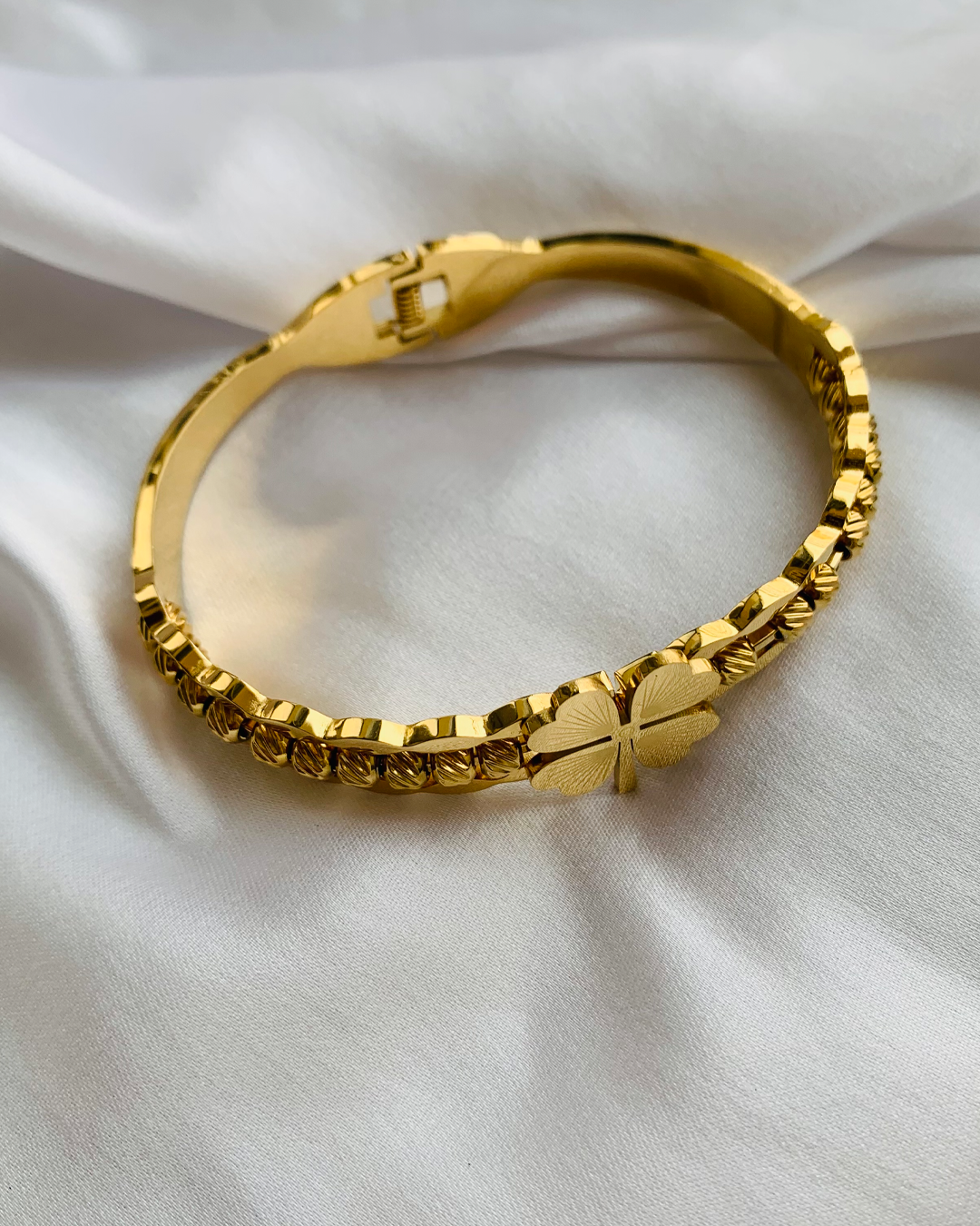 Clover Charm Cuff