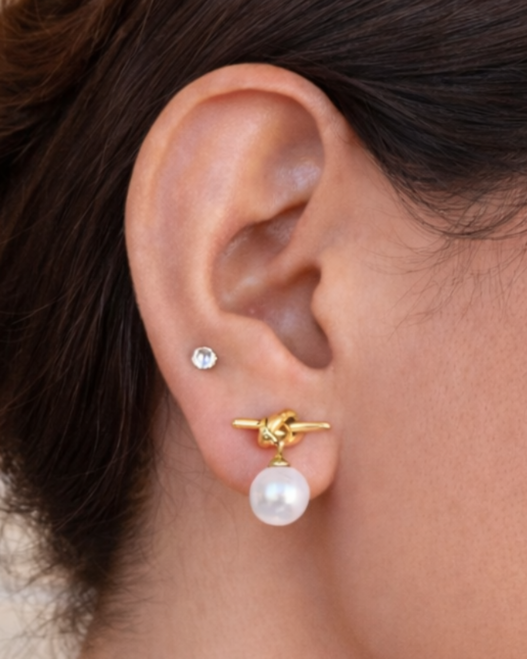 Knotted Pearl Earrings