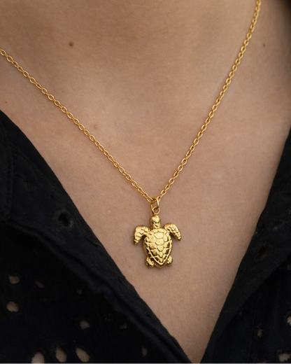 Gilded Turtle Pendant by Core Sensory