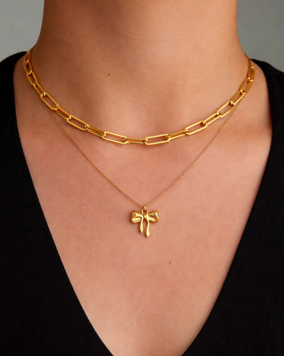 Tiffany Bow & Sleek Link Chain Combo