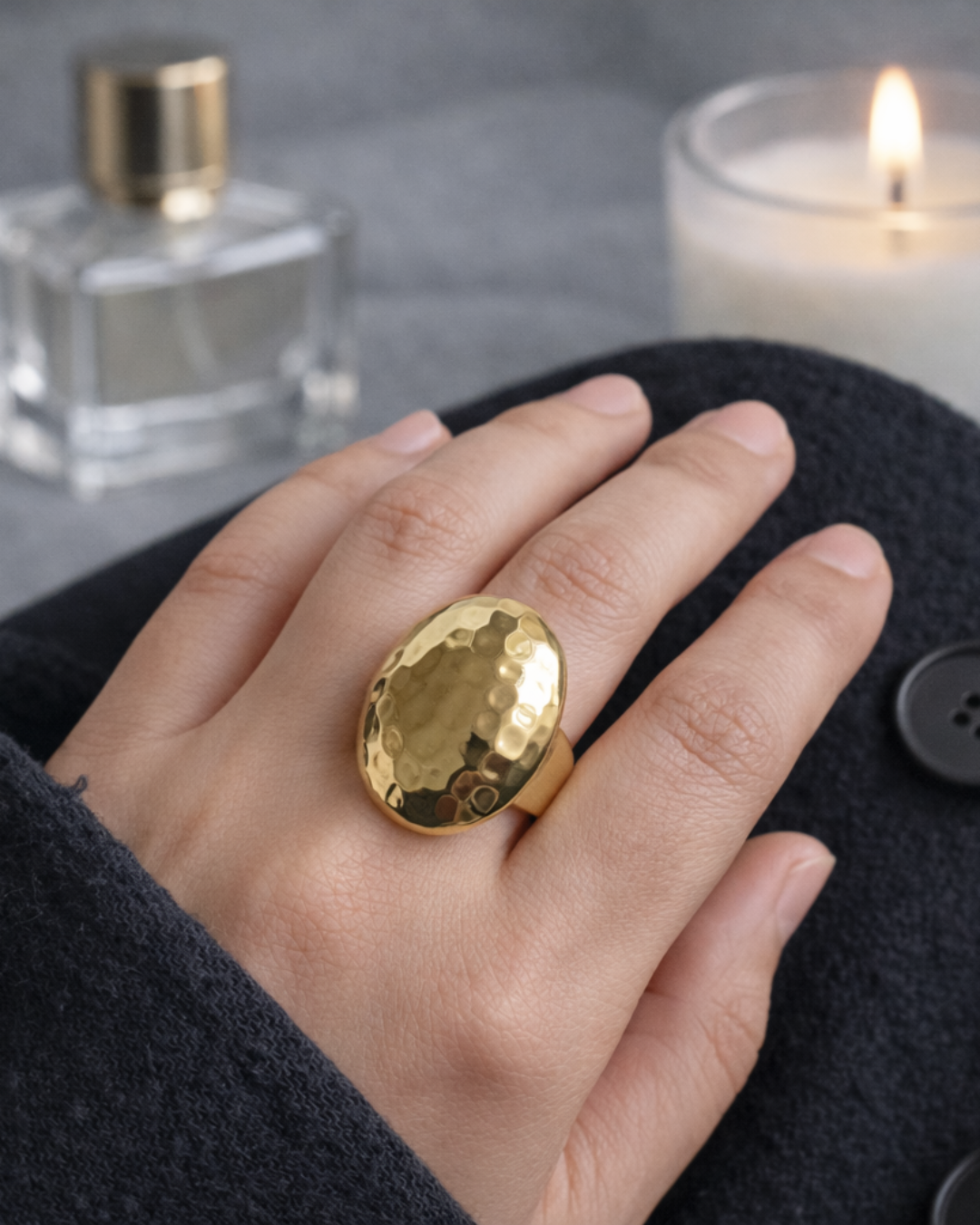 Hammered Glow Ring