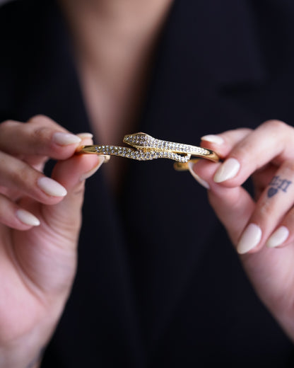 Gilded Serpent Cuff Bracelet