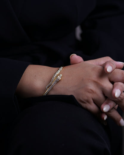 Gilded Serpent Cuff Bracelet