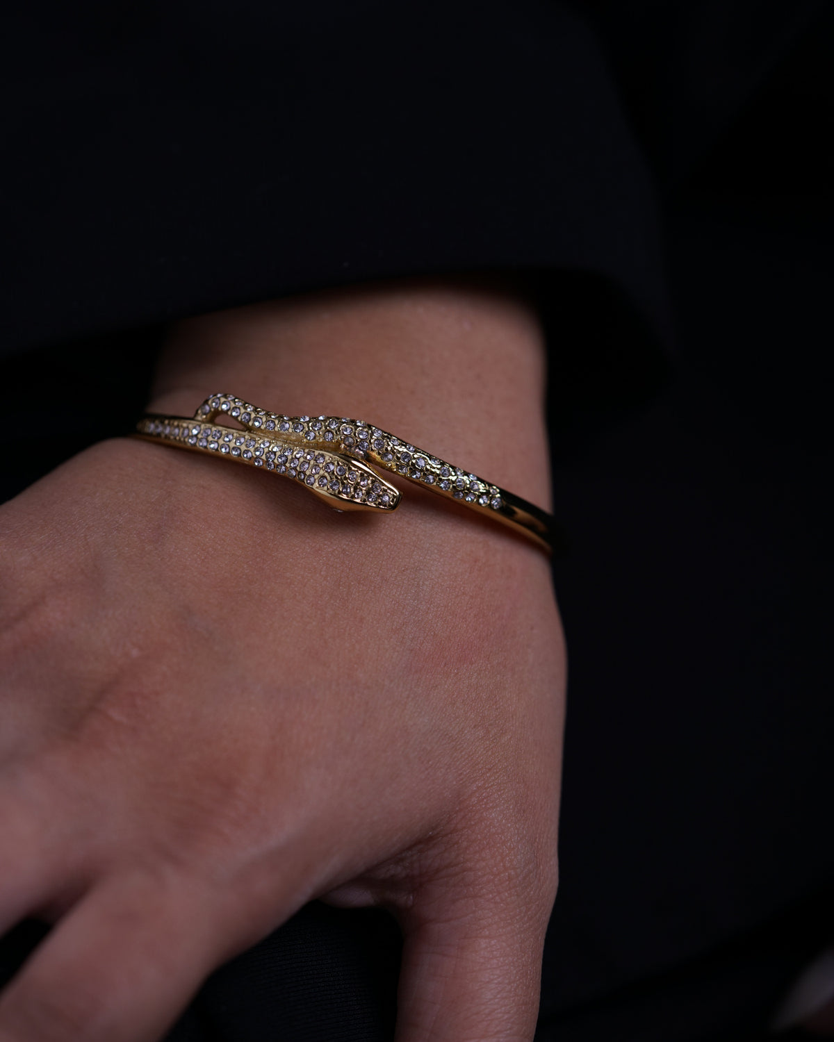 Gilded Serpent Cuff Bracelet