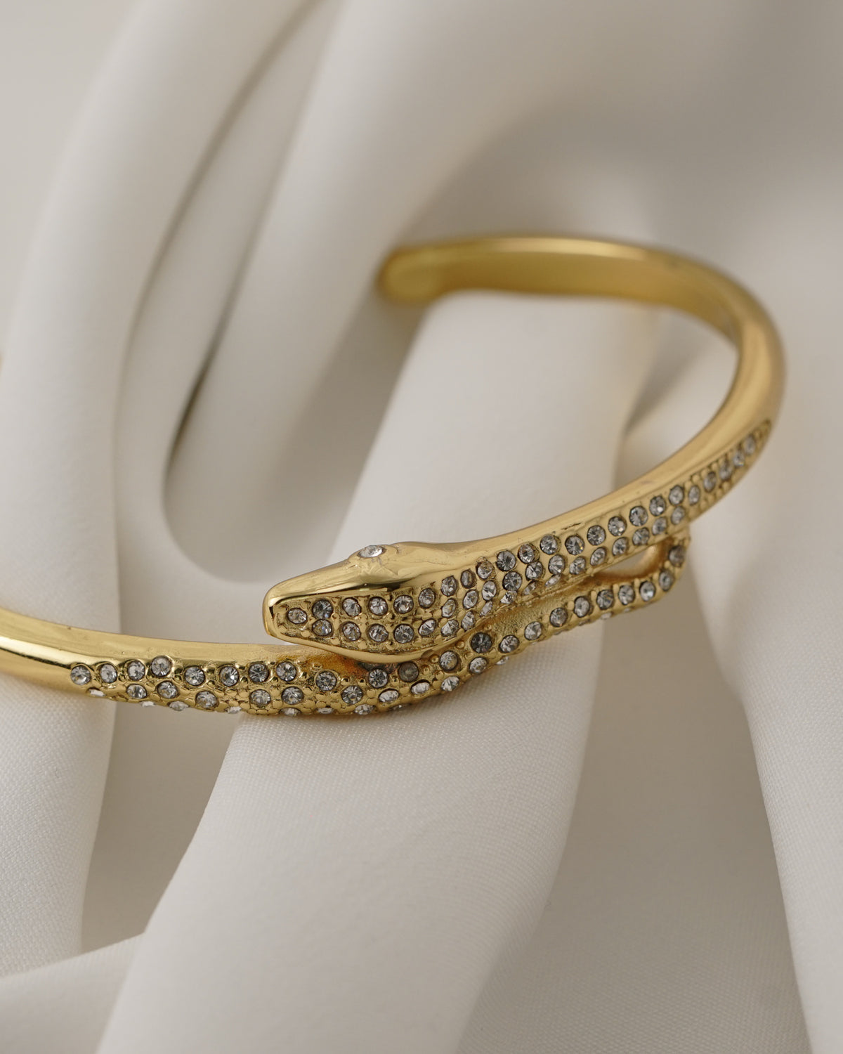Gilded Serpent Cuff Bracelet