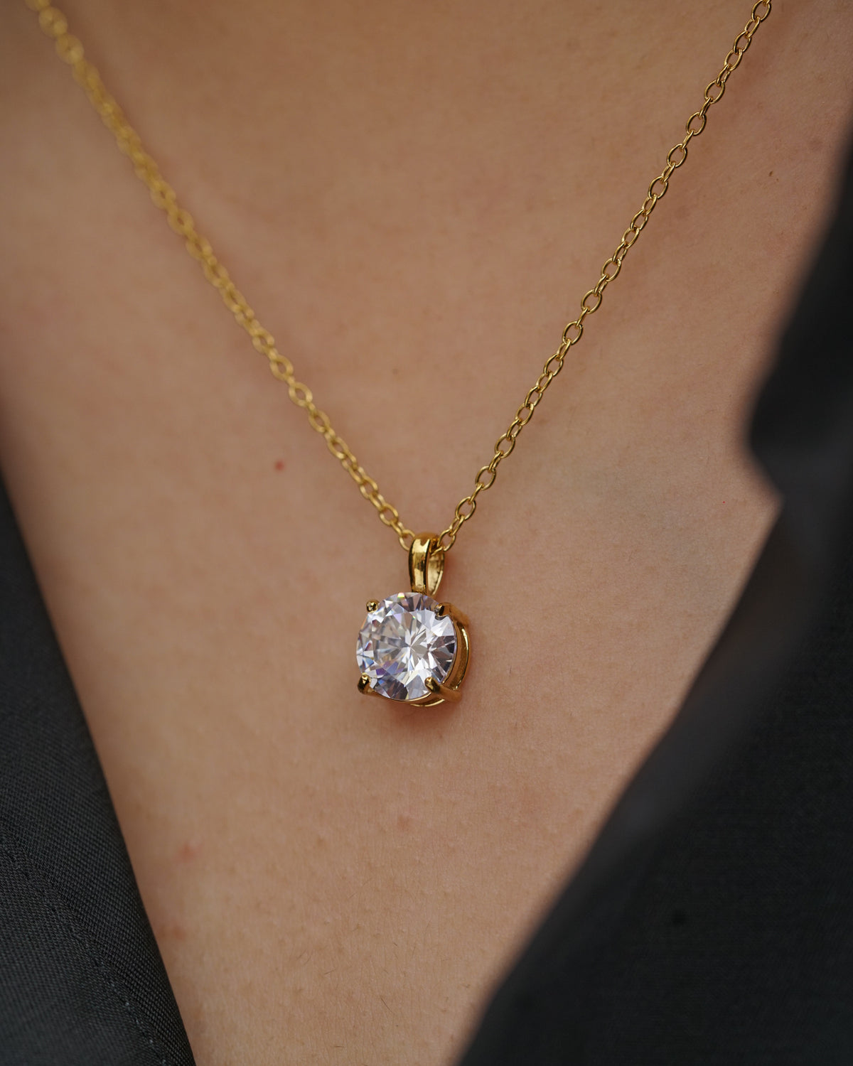 Solitaire Pendant Necklace