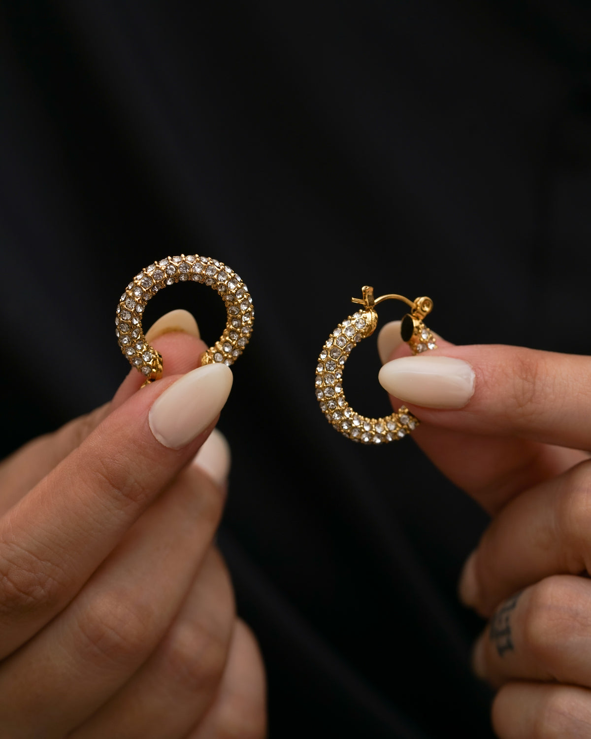 Crystal Hoop Earrings