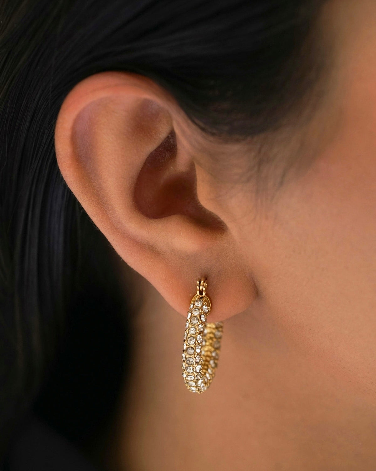 Crystal Hoop Earrings