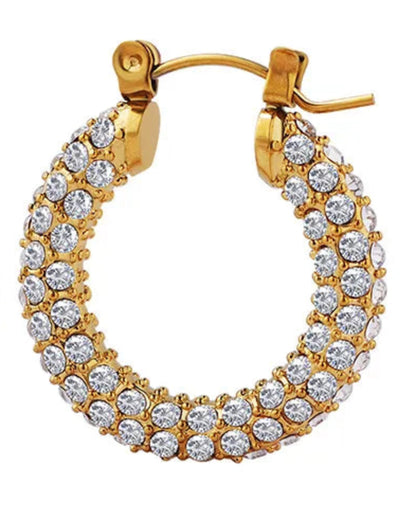 Crystal Hoops Earrings by Core Sensory